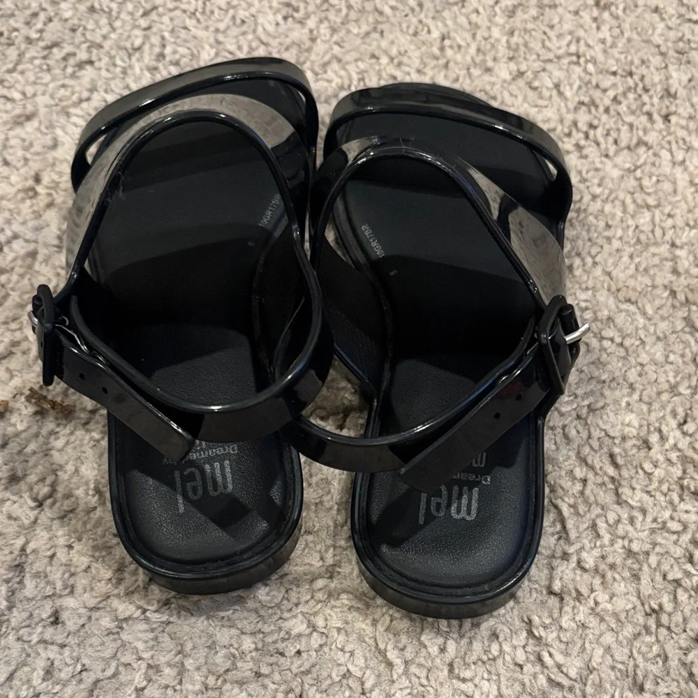 Melissa kids Glossy Black Sandals